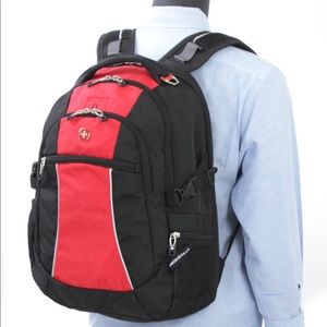 Swiss gear • red and black laptop backpack